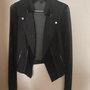 Material Girl Black Blazer with Metallic Buttons